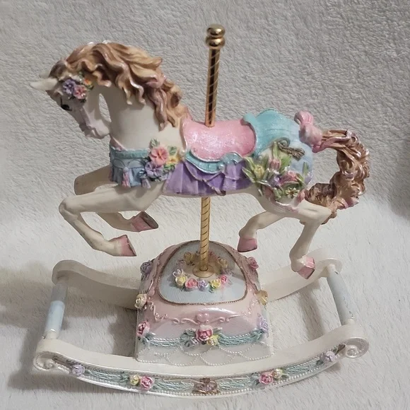 Vintage Musical Carousel Rocking Horse - Picture 8 of 11